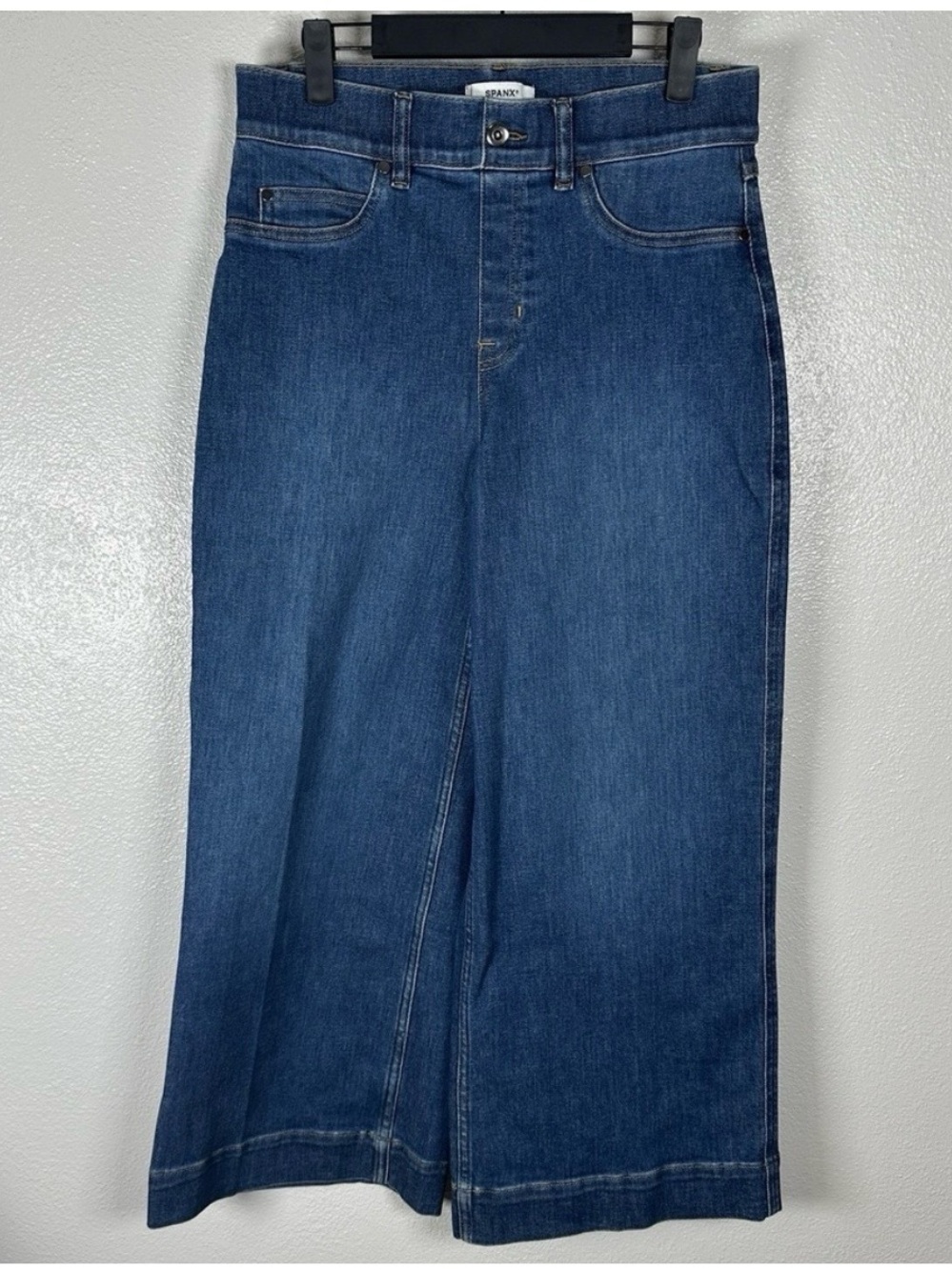 SPANX High-Rise Wide Leg Cropped Jeans